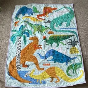 Anthropologie Natasha Durley Dinosaur Dreams Kids Quilt